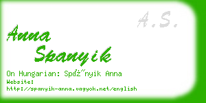 anna spanyik business card